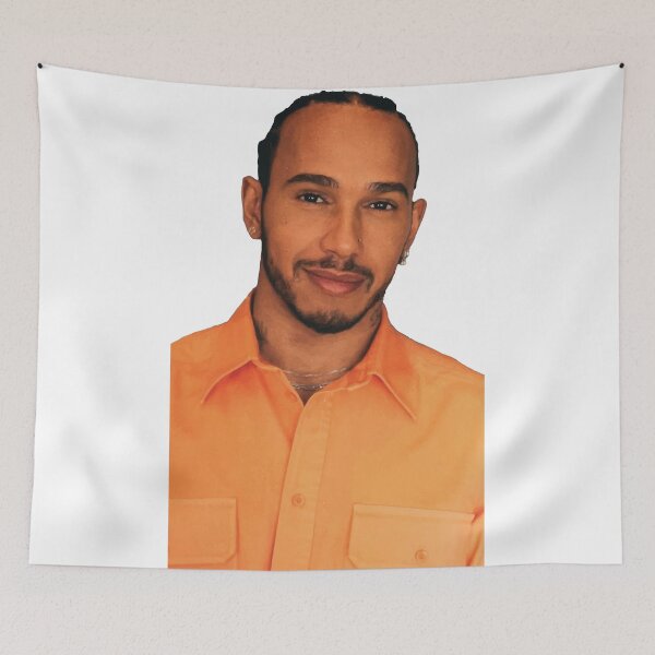 Item preview, Lewis Hamilton F1 Driver in fancy Orange clothes George F1 designed and sold by FormulaGTee1.