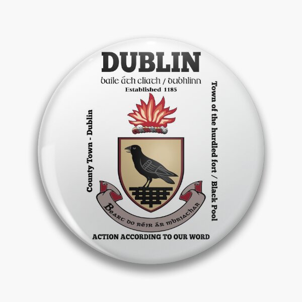 Artikelvorschau, Wappen der Grafschaft Dublin, Irland – Übersetzung & mehr entworfen und verkauft von REAL IRISH GIFTS.