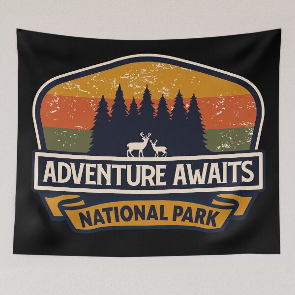 Item preview, Adventure Awaits National Park-Vintage designed and sold by Nature-spirit.