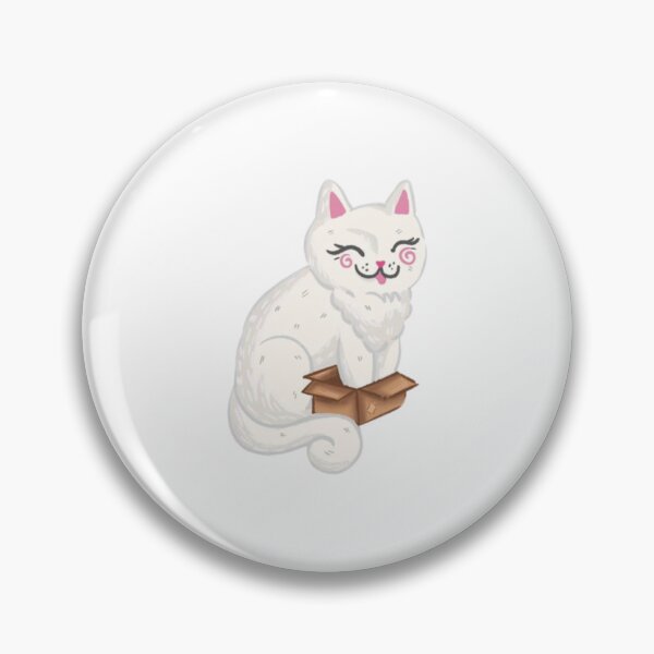 Item preview, White Cat And Tiny Box | Sticker, Mug designed and sold by NicolasGlowArt.