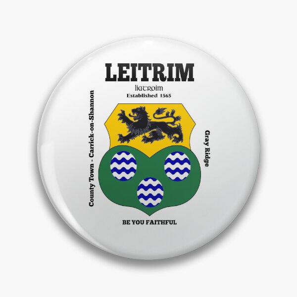 Item preview, Irish County Leitrim Ireland Crest, Translation & More designed and sold by REAL IRISH GIFTS.