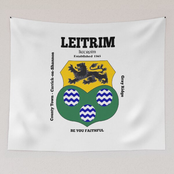 Item preview, Irish County Leitrim Ireland Crest, Translation & More designed and sold by REAL IRISH GIFTS.