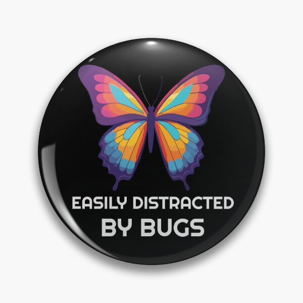 Item preview, Easily distracted by bugs - colorful butterfly designed and sold by twisted-dot.