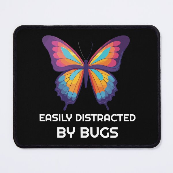 Item preview, Easily distracted by bugs - colorful butterfly designed and sold by twisted-dot.