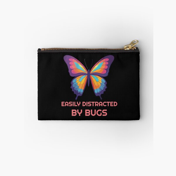 Item preview, Easily distracted by bugs - butterfly - pink text designed and sold by twisted-dot.