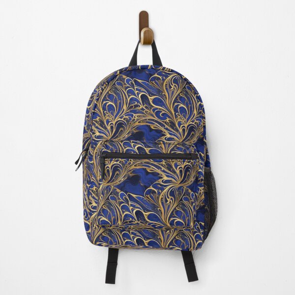 Item preview, luxury royal blue and golden marbled pattern designed and sold by EveStore1.