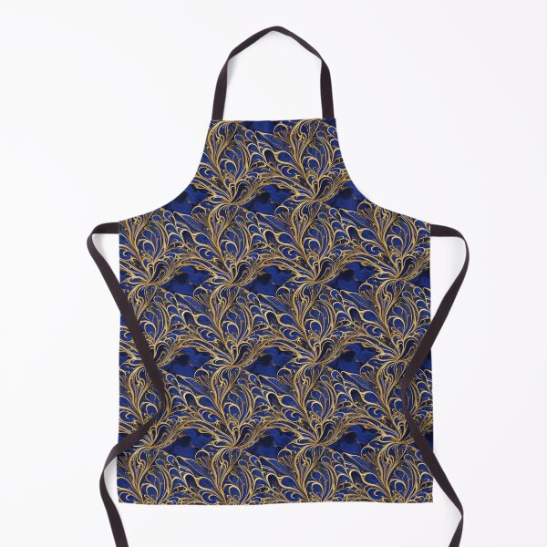 Item preview, luxury royal blue and golden marbled pattern designed and sold by EveStore1.