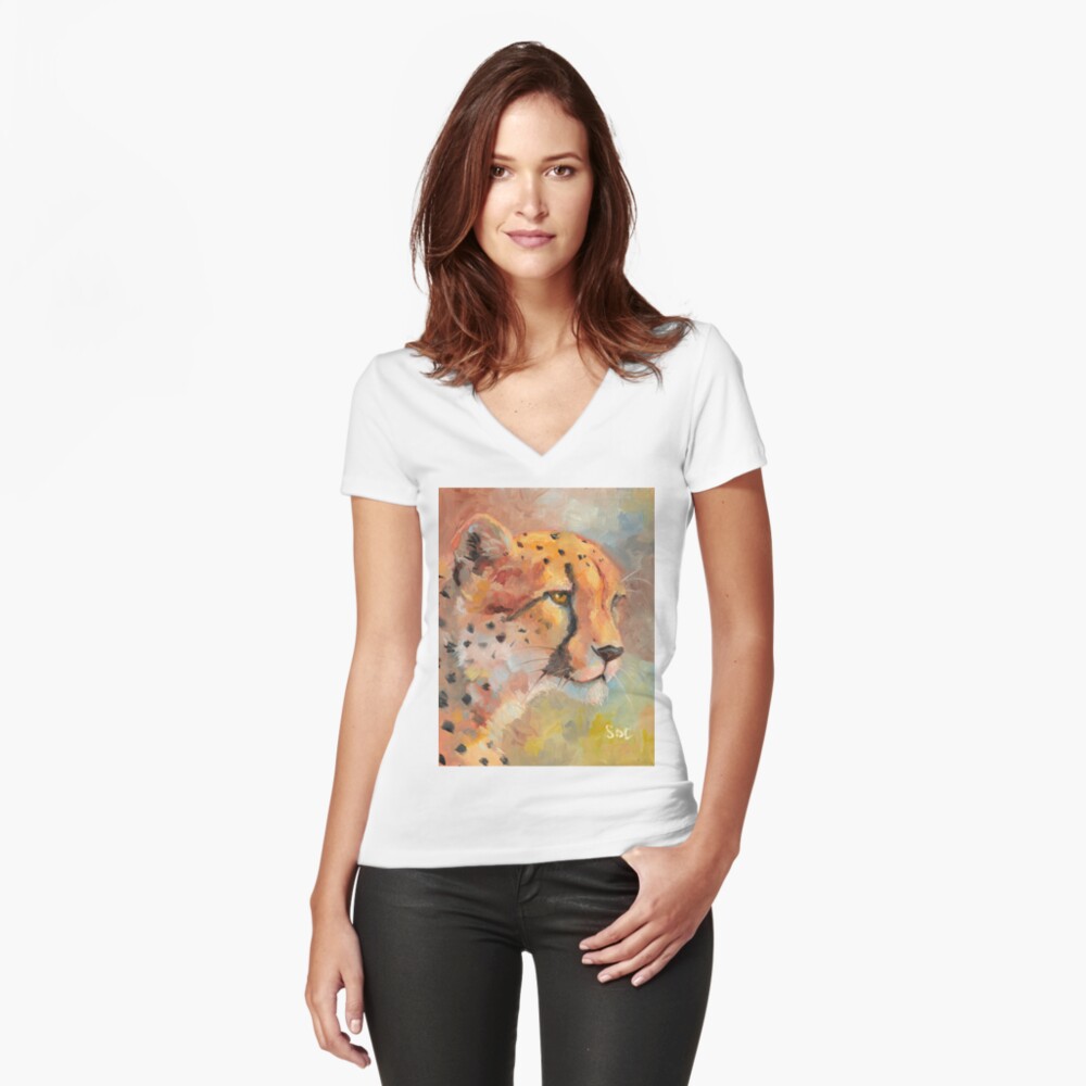 Item preview, Fitted V-Neck T-Shirt designed and sold by TheDaysIdeas.