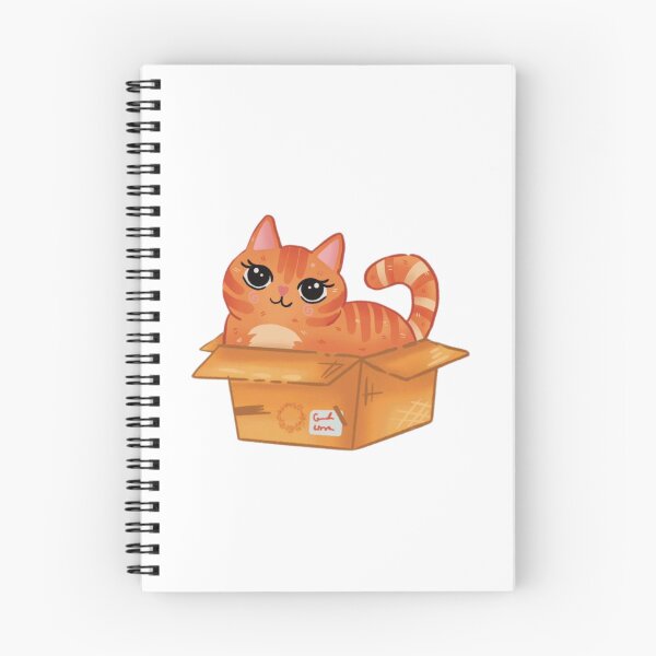 Item preview, Adorable Red Cat In Box | Sticker, Mug designed and sold by NicolasGlowArt.
