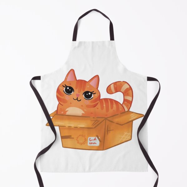 Item preview, Adorable Red Cat In Box | Sticker, Mug designed and sold by NicolasGlowArt.