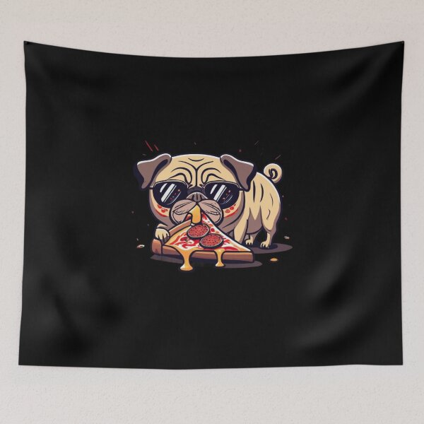 Item preview, Pizza Pug,funny gifts for pug and pizza lovers designed and sold by V-Tee.