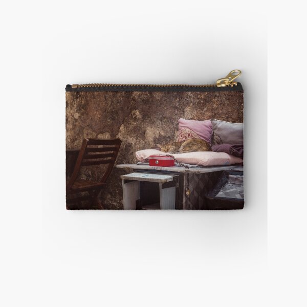 Item preview, Sleeping cat in the streets of Lisbon - photo designed and sold by CineWanderlust.