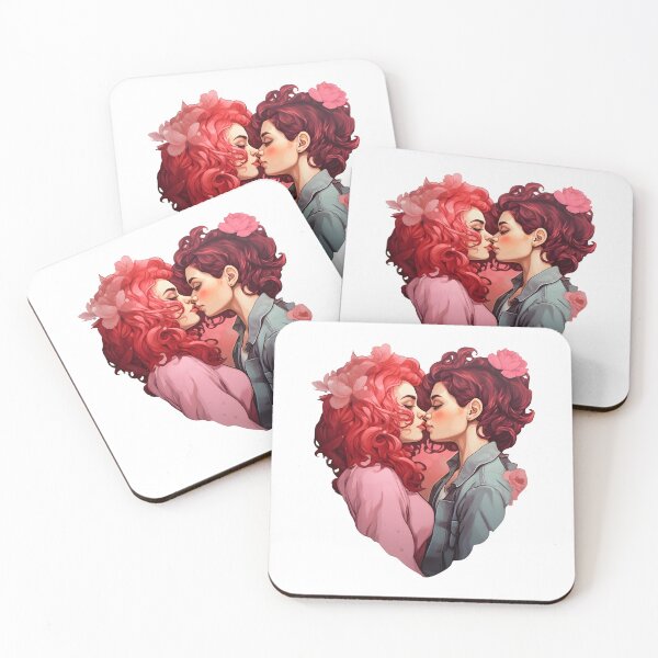 Item preview, Lesbian couple in heart designed and sold by Anbe_design.