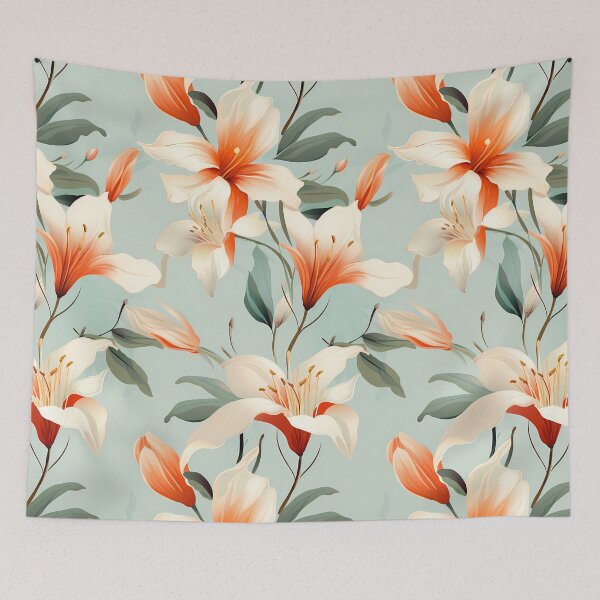 Artikelvorschau, Lilienranke im Stil der leidenschaftlichen Aquarellfarbe entworfen und verkauft von cozycrafts3.