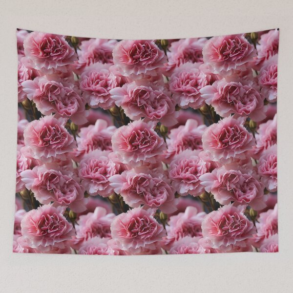 Item preview, Carnation Tile 012 - Ruffled Rainbows in Floral Clusters designed and sold by TheBrainArt.