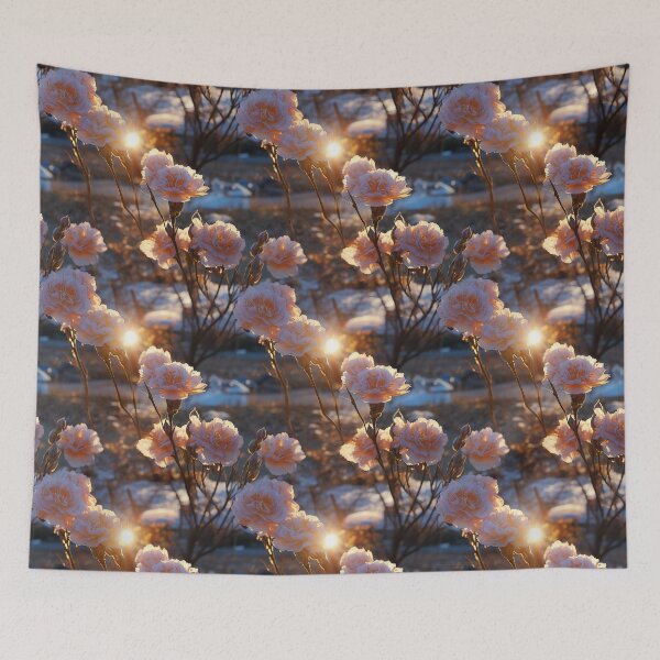 Item preview,  Carnation Tile 014 - Ruffled Rainbows in Floral Clusters designed and sold by TheBrainArt.