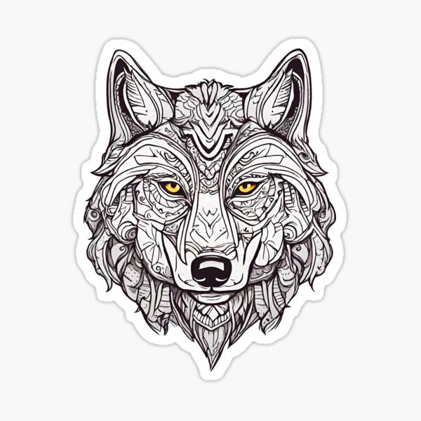 Artikel-Vorschau von Wolf-Kopf-Kunst-Gesichts-Geschenke für Liebhaber-Wölfe-wild lebende Tiere, designt und verkauft von SimpleP.