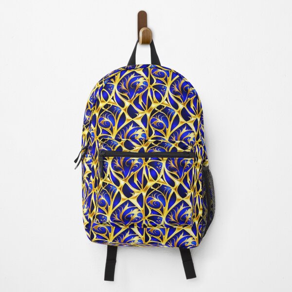 Item preview, Luxury royal blue and golden marbled pattern designed and sold by EveStore1.