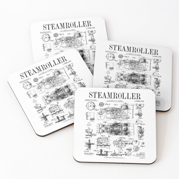 Item preview, Steamroller Heavy Equipment Operator Vintage Patent designed and sold by GrandeDuc.