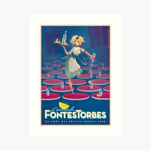 Affiche vintage - Limonade de Fontestorbes Impression artistique