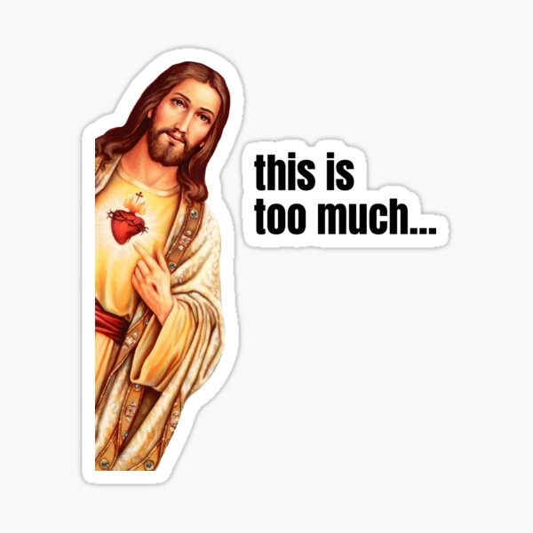 Pack Stickers, Sticker Jesus Funny I Saw That Meme, Stickers Decal for  Tumbler