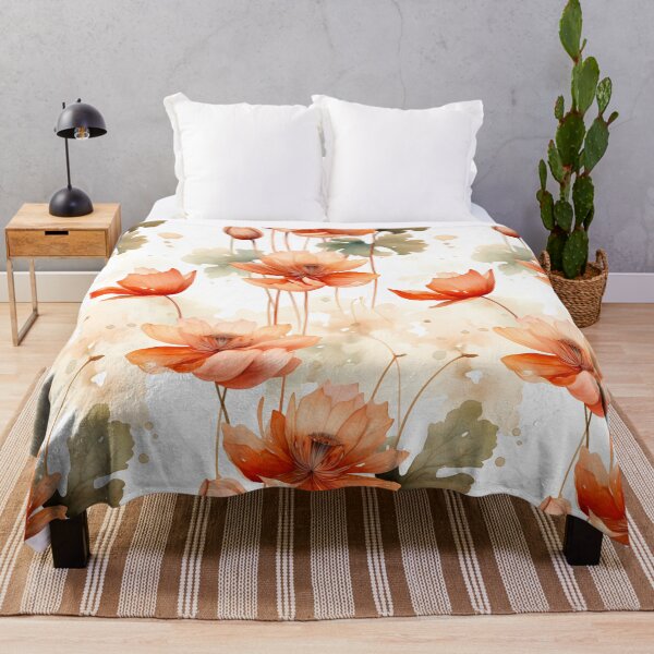 Artikelvorschau, Lotus im Herbst im Stil der leidenschaftlichen Aquarellfarbe entworfen und verkauft von cozycrafts3.