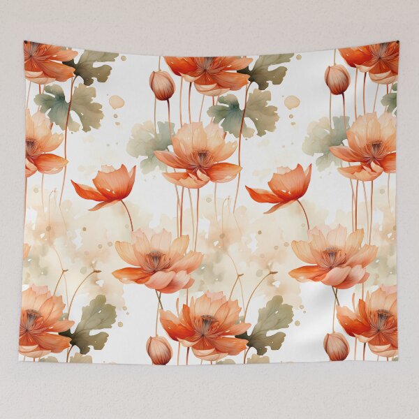 Artikelvorschau, Lotus im Herbst im Stil der leidenschaftlichen Aquarellfarbe entworfen und verkauft von cozycrafts3.