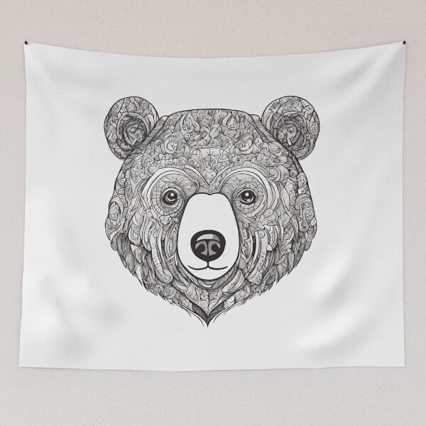 Item preview, Bear Head Art Face Gifts For Lover Bear Wildlife designed and sold by SimpleP.