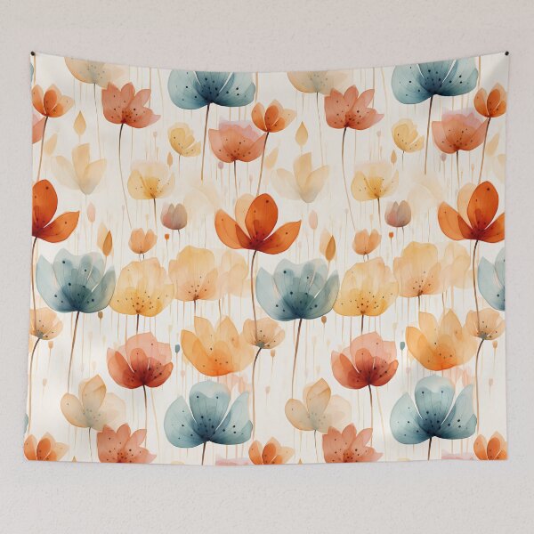 Artikelvorschau, Lotus im Herbst im Stil der leidenschaftlichen Aquarellfarbe entworfen und verkauft von cozycrafts3.