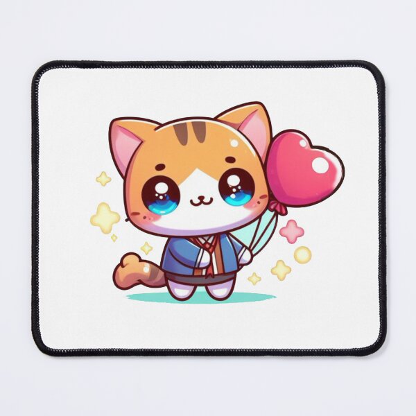 Item preview, Cute chibi cat holding balloons , designed and sold by Jam3x.