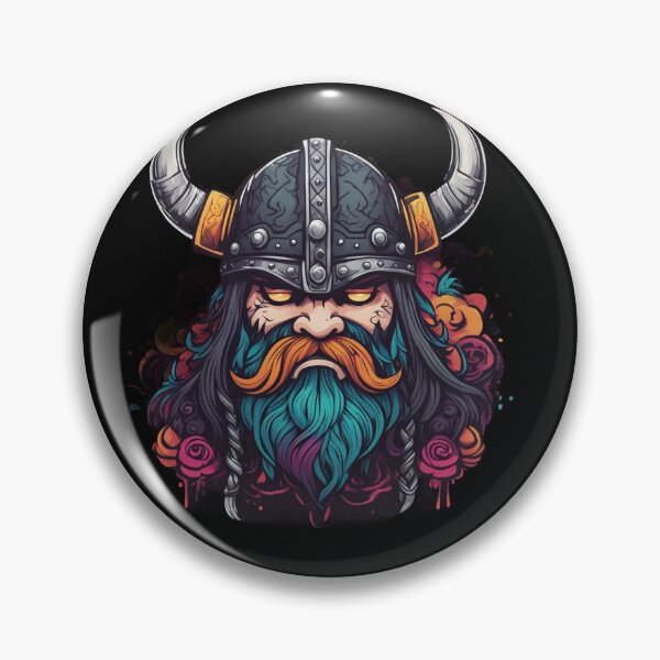 Item preview, Psychedelic Viking Warrior, Berzerker, Norse Cartoon designed and sold by Burn-Ego.