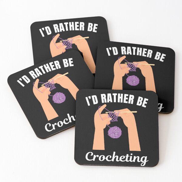 Item preview, I'd rather be crocheting, knitting hobby lovers designed and sold by NBSStore.