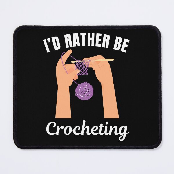 Item preview, I'd rather be crocheting, knitting hobby lovers designed and sold by NBSStore.