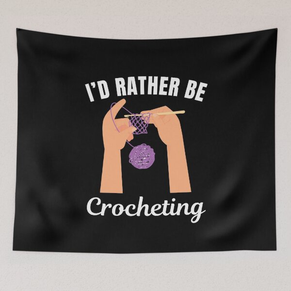 Item preview, I'd rather be crocheting, knitting hobby lovers designed and sold by NBSStore.