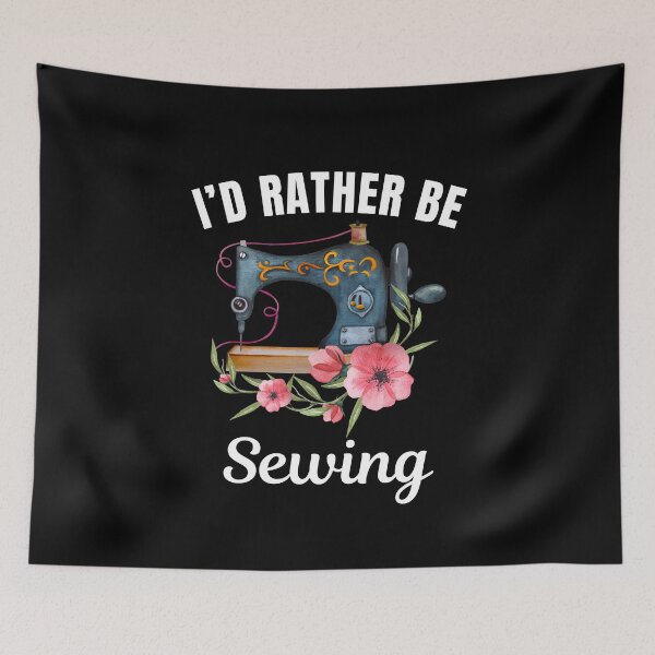 Item preview, I'd rather be sewing, knitting hobby lovers designed and sold by NBSStore.