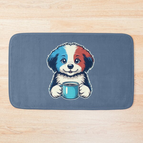 Item preview, Cute Dog Drinking A Coffee designed and sold by SnuggleSafari.