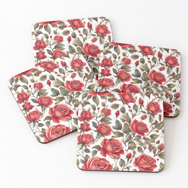 Item preview, Pattern of beautiful red roses designed and sold by CreativeSparkzz.