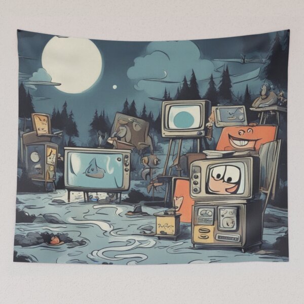 Item preview, Televisions in a mystical forest designed and sold by Giorgino-Gio.