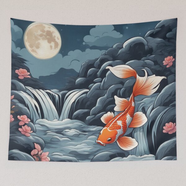 Item preview, Koi in a mystical river designed and sold by Giorgino-Gio.