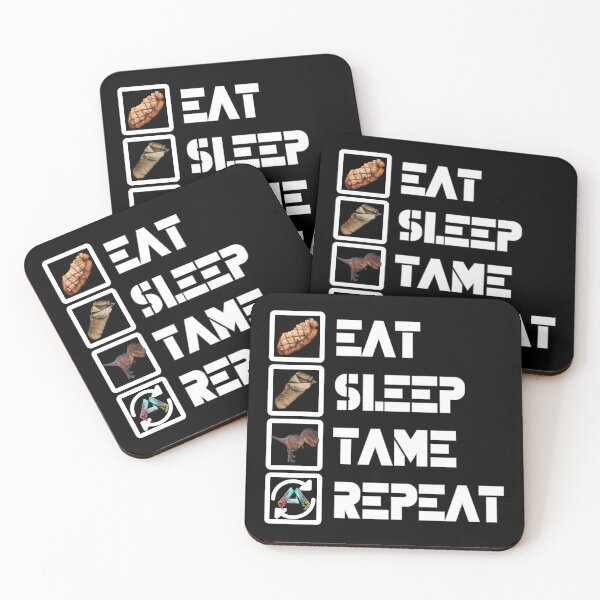 Item preview, ARK Survival Ascended - Eat, sleep, tame, repeat - white designed and sold by Kormix.