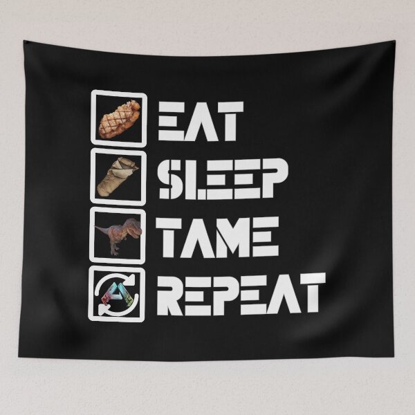 Item preview, ARK Survival Ascended - Eat, sleep, tame, repeat - white designed and sold by Kormix.