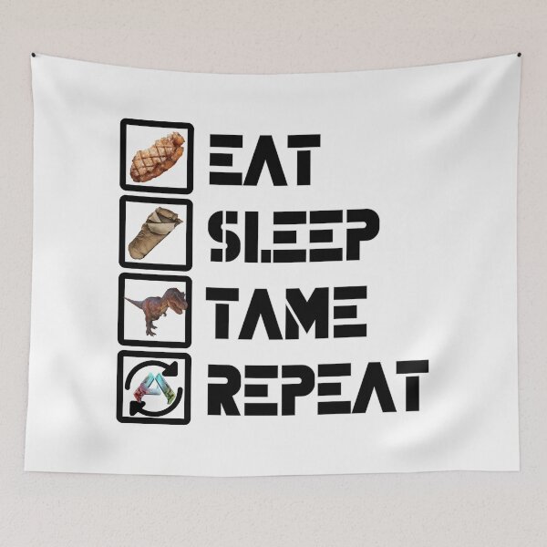 Item preview, ARK Survival Ascended - Eat, sleep, tame, repeat - black designed and sold by Kormix.