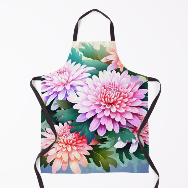 Item preview, Painting of Pink and Orange Chrysanthemum Flowers designed and sold by Petalandfur.