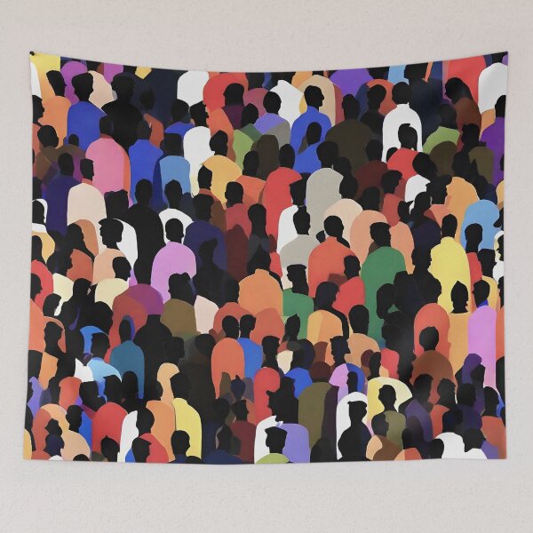 Item preview, Colorful Crowd of People Illustration designed and sold by the-cc.