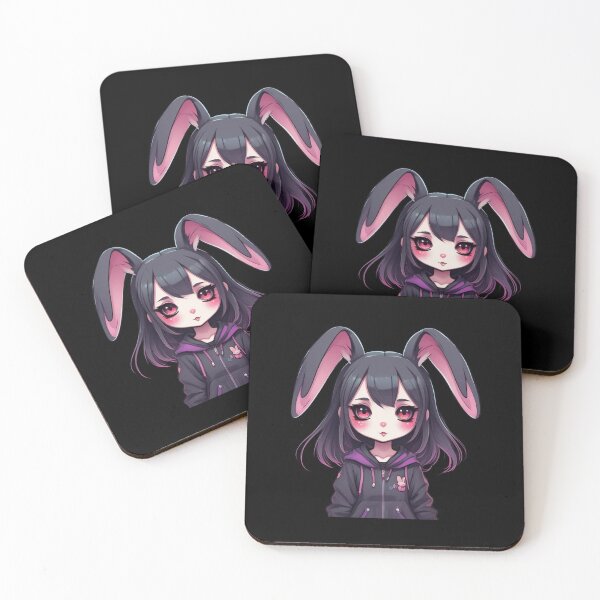 Item preview, Kawaii Rabbit Girl, Goth Bunny, Floppy Ears designed and sold by Burn-Ego.