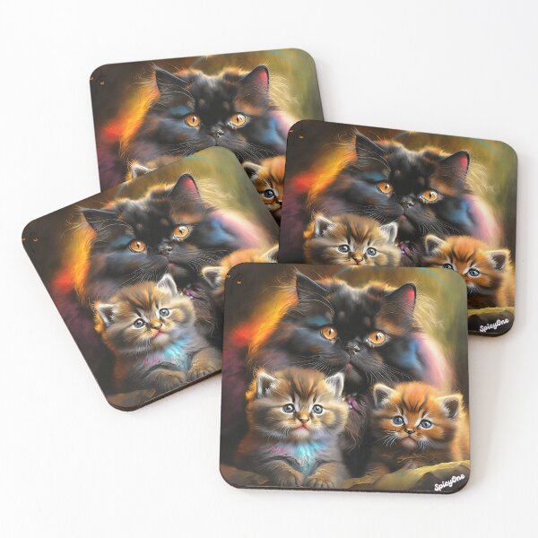 Item preview, Cat Mother and Her Playful Kittens designed and sold by SpicyOne.