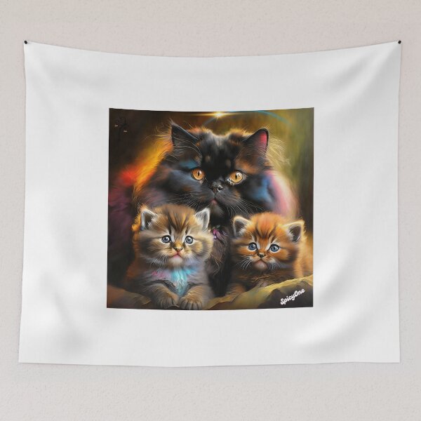 Item preview, Cat Mother and Her Playful Kittens designed and sold by SpicyOne.
