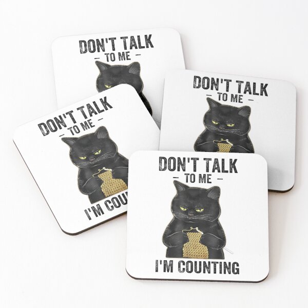 Item preview, Don't Talk To Me I'm Counting Funny Cat Vintage designed and sold by CORJIDOG-ART.