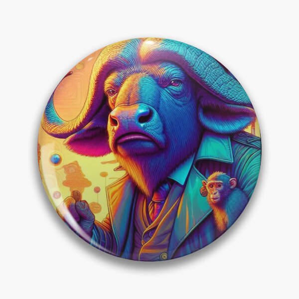 Item preview, buffalo river: Futuristic Buffalo Fashion with Mischievous monkeys in Dieselpunk Wonderland designed and sold by zax454.