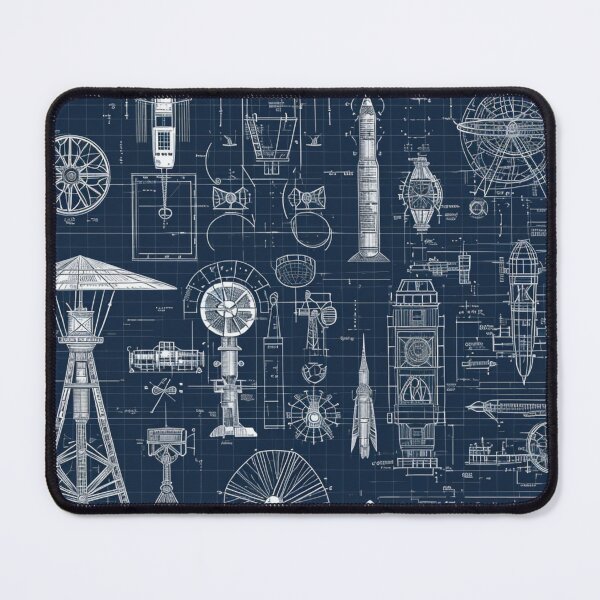 Item preview, Inventive Genius - Blueprint Minimalism Square Edition designed and sold by kaliguy17.